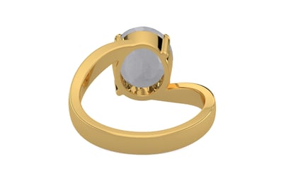 Gold Ceylon White Sapphire Ring Fine Quality (R2)