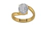 Gold Ceylon White Sapphire Ring Fine Quality (R2)