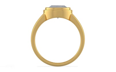 Gold Ceylon White Sapphire Ring Fine Quality (R3)