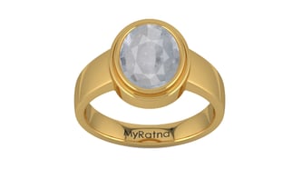 Gold Ceylon White Sapphire Ring Fine Quality (R3)