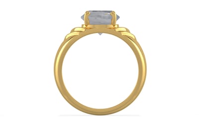 Gold Ceylon White Sapphire Ring Fine Quality (R4)