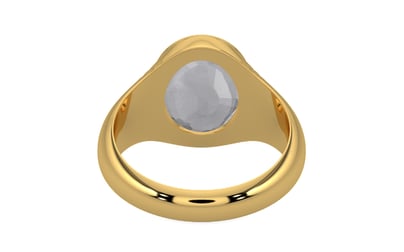 Gold Ceylon White Sapphire Ring Fine Quality (R7)