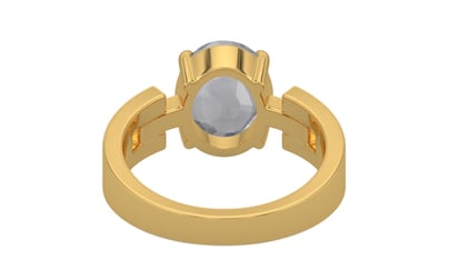 Gold Ceylon White Sapphire Ring Fine Quality (R8)