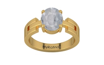 Gold Ceylon White Sapphire Ring Fine Quality (R8)