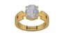 Gold Ceylon White Sapphire Ring Fine Quality (R8)
