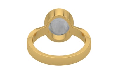 Gold Ceylon White Sapphire Ring Fine Quality (R9)