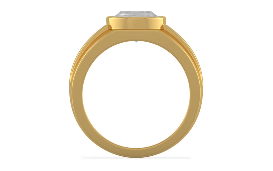 Gold Ceylon White Sapphire Ring Limited Quality (R1)