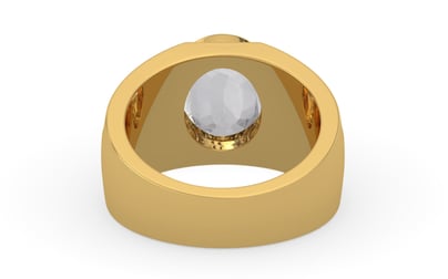 Gold Ceylon White Sapphire Ring Limited Quality (R1)