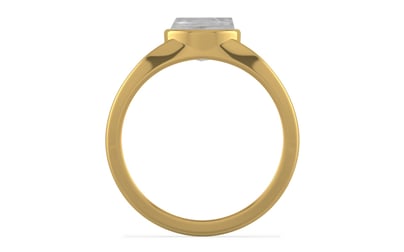 Gold Ceylon White Sapphire Ring Limited Quality (R10)