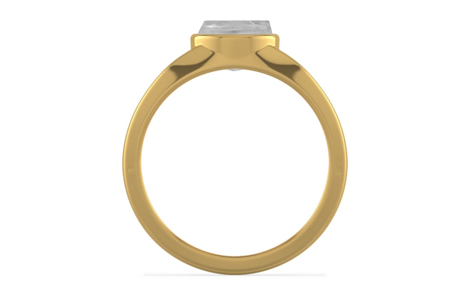 Gold Ceylon White Sapphire Ring Limited Quality (R10)