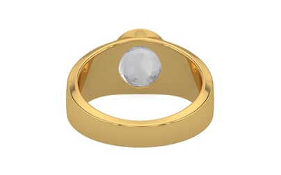 Gold Ceylon White Sapphire Ring Limited Quality (R10)