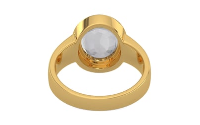 Gold Ceylon White Sapphire Ring Limited Quality (R3)