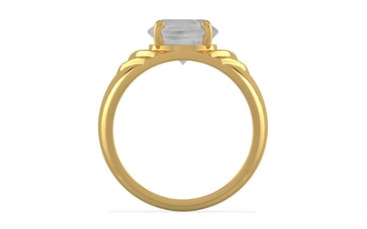 Gold Ceylon White Sapphire Ring Limited Quality (R4)