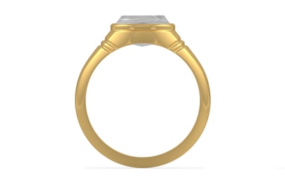 Gold Ceylon White Sapphire Ring Limited Quality (R7)