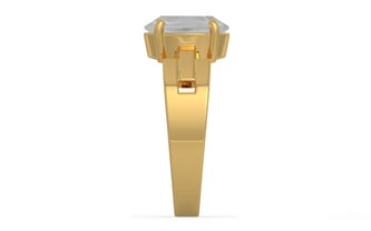 Gold Ceylon White Sapphire Ring Limited Quality (R8)