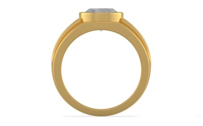 Gold Ceylon White Sapphire Ring Prime Quality (R1)