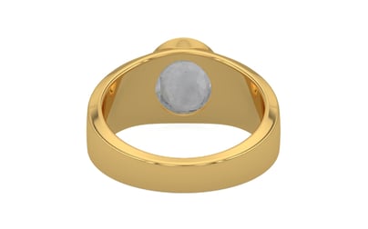 Gold Ceylon White Sapphire Ring Prime Quality (R10)