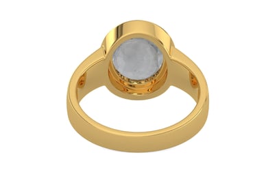 Gold Ceylon White Sapphire Ring Prime Quality (R3)