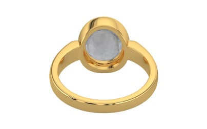 Gold Ceylon White Sapphire Ring Prime Quality (R6)