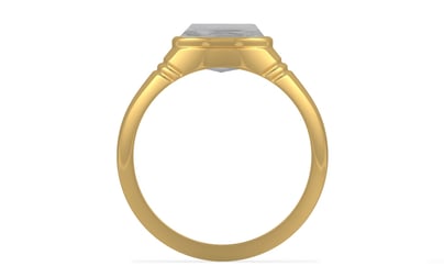 Gold Ceylon White Sapphire Ring Prime Quality (R7)