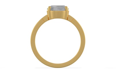 Gold Ceylon White Sapphire Ring Prime Quality (R8)