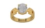Gold Ceylon White Sapphire Ring Prime Quality (R8)