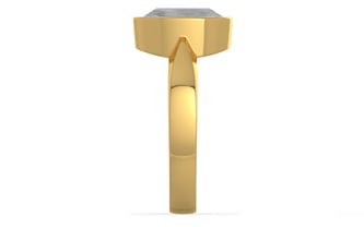 Gold Ceylon White Sapphire Ring Prime Quality (R9)