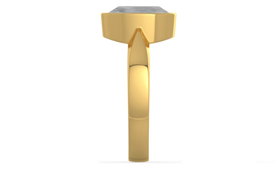 Gold Ceylon White Sapphire Ring Prime Quality (R9)