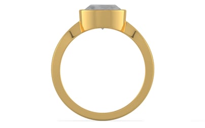 Gold Ceylon White Sapphire Ring Prime Quality (R9)