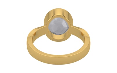Gold Ceylon White Sapphire Ring Prime Quality (R9)