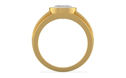 Gold Ceylon White Sapphire Ring Rare Quality (R1)