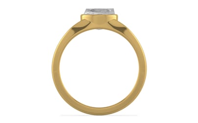 Gold Ceylon White Sapphire Ring Rare Quality (R10)