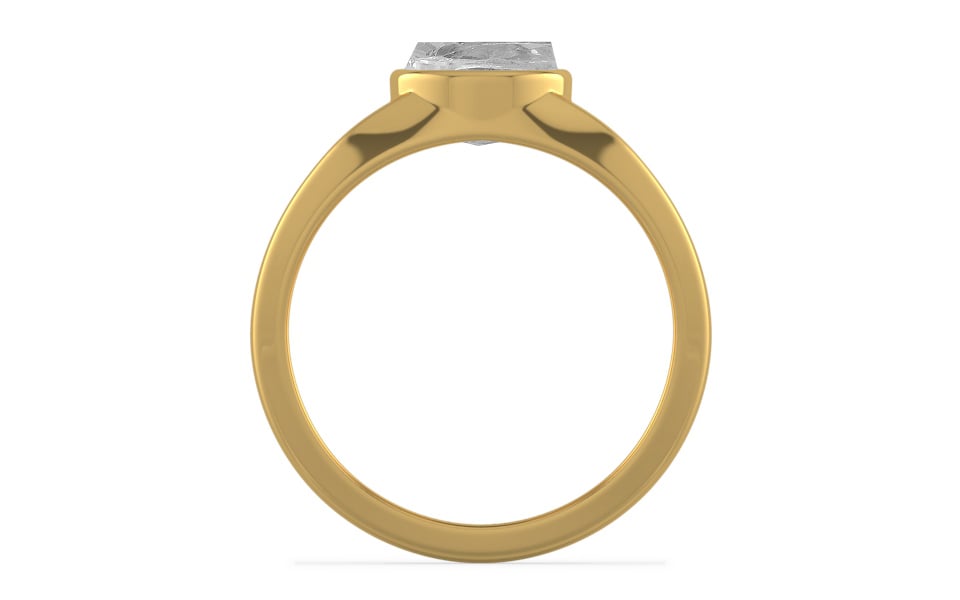 Gold Ceylon White Sapphire Ring Rare Quality (R10)