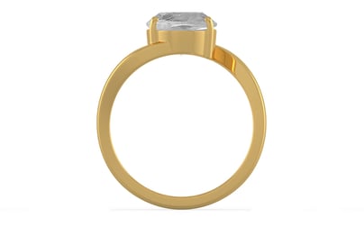 Gold Ceylon White Sapphire Ring Rare Quality (R2)