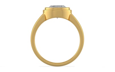 Gold Ceylon White Sapphire Ring Rare Quality (R3)