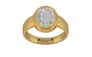 Gold Ceylon White Sapphire Ring Rare Quality (R3)
