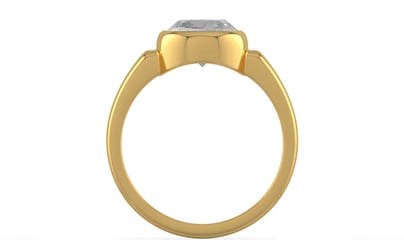 Gold Ceylon White Sapphire Ring Rare Quality (R6)