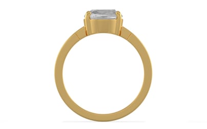 Gold Ceylon White Sapphire Ring Rare Quality (R8)