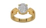 Gold Ceylon White Sapphire Ring Rare Quality (R8)