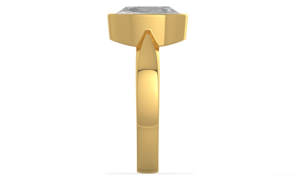 Gold Ceylon White Sapphire Ring Rare Quality (R9)