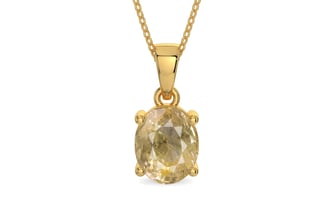 Gold Ceylon Yellow Sapphire Pendant Fine Quality (P10)