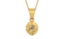 Gold Ceylon Yellow Sapphire Pendant Fine Quality (P11)