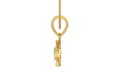 Gold Ceylon Yellow Sapphire Pendant Fine Quality (P11)