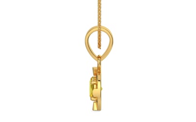 Gold Ceylon Yellow Sapphire Pendant Limited Quality (P11)