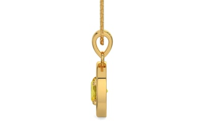 Gold Ceylon Yellow Sapphire Pendant Limited Quality (P2)