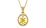 Gold Ceylon Yellow Sapphire Pendant Limited Quality (P2)
