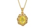 Gold Ceylon Yellow Sapphire Pendant Limited Quality (P5)