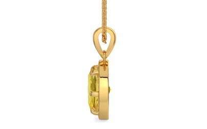 Gold Ceylon Yellow Sapphire Pendant Limited Quality (P8)