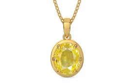 Gold Ceylon Yellow Sapphire Pendant Limited Quality (P8)