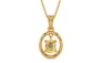 Gold Ceylon Yellow Sapphire Pendant Prime Quality (P2)